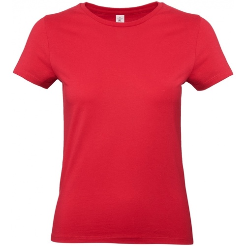 textil Mujer Camisetas manga larga B And C E190 Rojo
