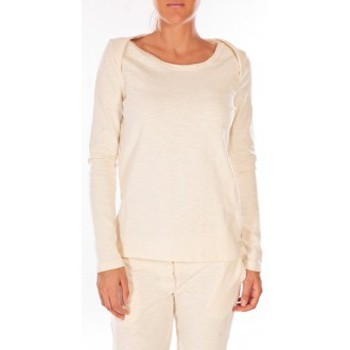 textil Mujer Jerséis Petit Bateau Sweat Shirt en coton enflammé beige coquille Beige