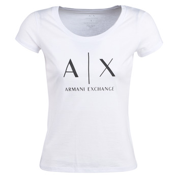 textil Mujer Camisetas manga corta Armani Exchange HELIAK Blanco