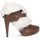 Zapatos Mujer Botines Roberto Cavalli QPS586-PJ027 Marrón / Blanco