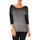 textil Mujer Tops / Blusas Vero Moda Graing 3/4 Long Top 10104538 Noir/Gris Negro