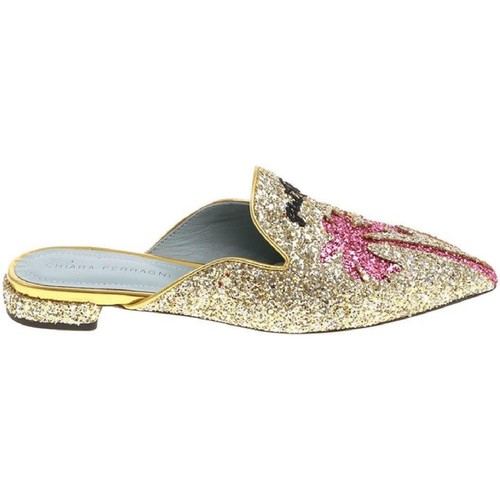 Zapatos Mujer Zuecos (Mules) Chiara Ferragni CF1842 GLITTER ORO Oro