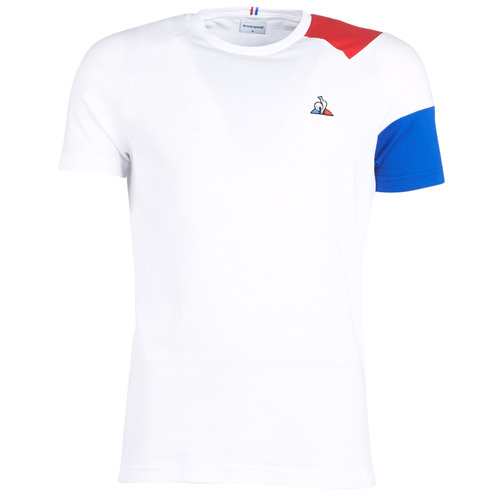 textil Hombre Camisetas manga corta Le Coq Sportif ESS Tee SS N°10 M Blanco / Rojo / Azul