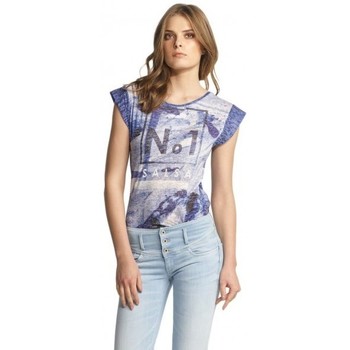 textil Mujer Tops y Camisetas Salsa T Shirt  Maiorca bleu exotique 112258 Azul