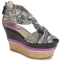 Zapatos Mujer Sandalias Etro 3467 Gris / Negro / Violeta