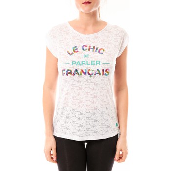 textil Mujer Camisetas manga corta Little Marcel Tee-shirt Tamia E15FTSS0124 Blanc Blanco