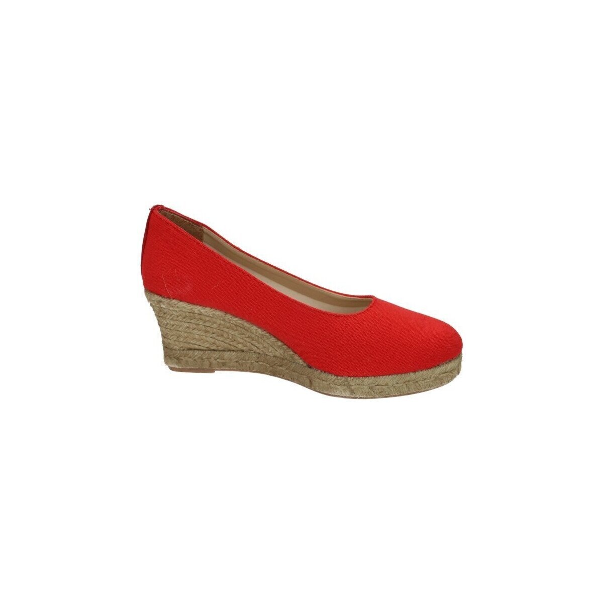 Zapatos Mujer Senderismo Torres Zapatos cuÑa esparto Rojo