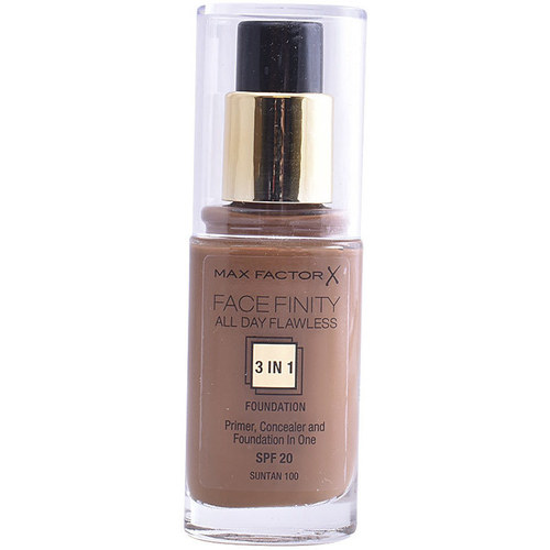 Belleza Mujer Base de maquillaje Max Factor Facefinity All Day Flawless 3 In 1 Foundation 100-suntan 
