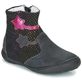 Zapatos Niña Botas de caña baja GBB NADIA Negro / Rosa