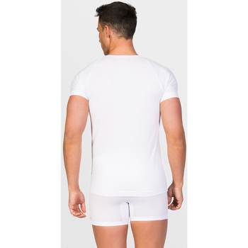 Zd - Zero Defects Camiseta de manga corta y cuello pico algodón Egipcio Blanco