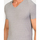 Ropa interior Hombre Camiseta interior Zd - Zero Defects Camiseta de manga corta y cuello pico algodón Egipcio Gris