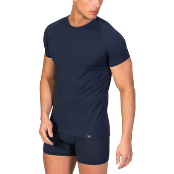 Ropa interior Hombre Camiseta interior Zd - Zero Defects Camiseta de manga corta y cuello redondo algodón Egipcio Azul Marino