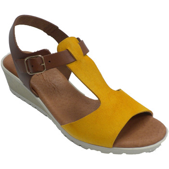 Zapatos Mujer Sandalias Rodri Sandalia mujer combinada amarillo y cuer amarillo