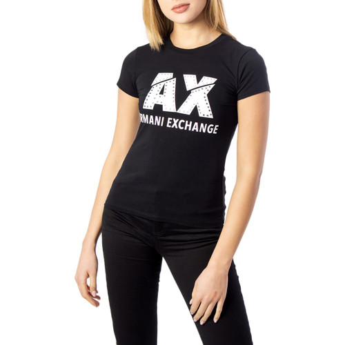 textil Mujer Camisetas manga corta EAX 8NYT86 Y8C7Z Negro