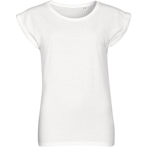 textil Mujer Camisetas manga corta Sols MELBA TROPICAL GIRL Blanco