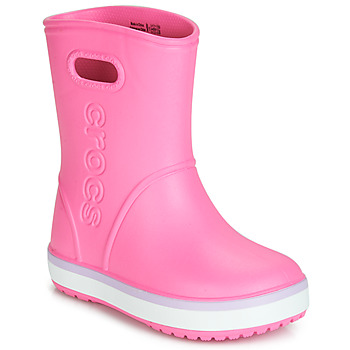 Zapatos Niña Botas de agua Crocs CROCBAND RAIN BOOT K Rosa