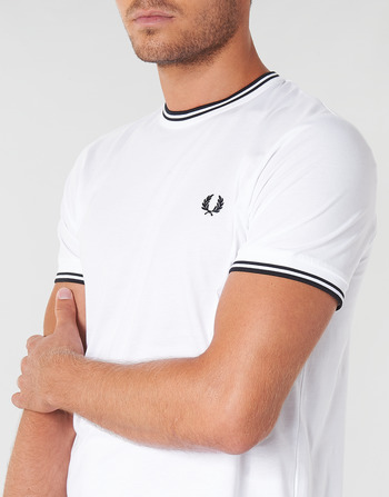 Fred Perry TWIN TIPPED T-SHIRT Blanco