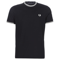 textil Hombre Camisetas manga corta Fred Perry TWIN TIPPED T-SHIRT Negro
