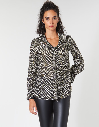 textil Mujer Tops / Blusas Ikks BP13065-02 Beige / Negro