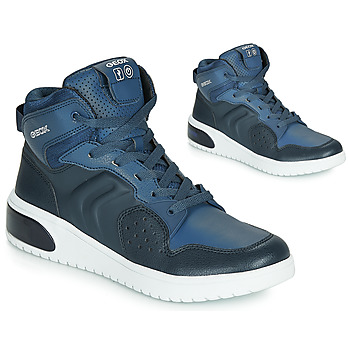 Zapatos Niño Zapatillas altas Geox J XLED BOY Azul / Led