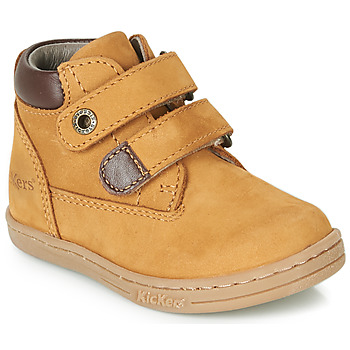 Zapatos Niño Botas de caña baja Kickers TACKEASY Camel / Marrón