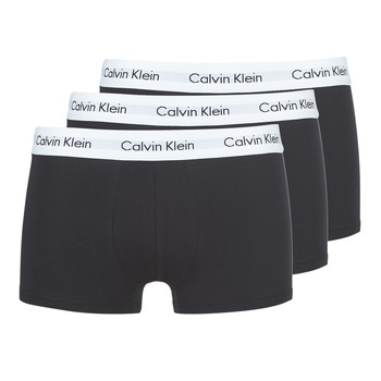 Ropa interior Hombre Boxer Calvin Klein Jeans COTTON STRECH LOW RISE TRUNK X 3 Negro