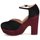 Zapatos Mujer Zapatos de tacón Rochas SUEKID Negro / Burdeo