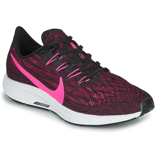 Nike AIR ZOOM PEGASUS 36 W Negro Rosa - Zapatos Running / Mujer