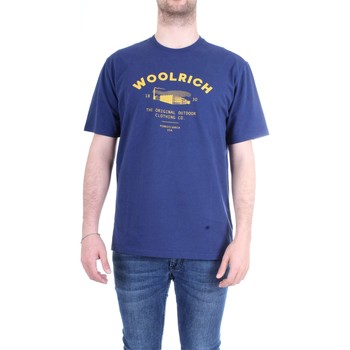 textil Hombre Camisetas manga corta Woolrich WOTEE1158 Azul