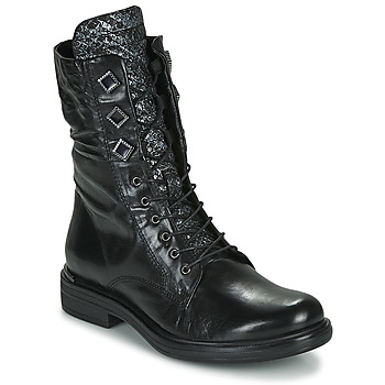 Zapatos Mujer Botas de caña baja Mjus CAFE METAL Negro / Serpiente