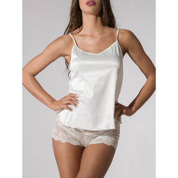 textil Mujer Camiseta interior Luna Camisola de satén Prestigio Ivory  Splendida Blanco