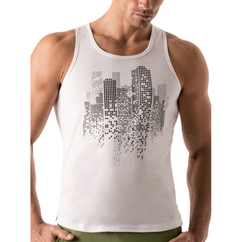 textil Hombre Camisetas sin mangas Code 22 Código de la ciudad22 Tank Top Blanco