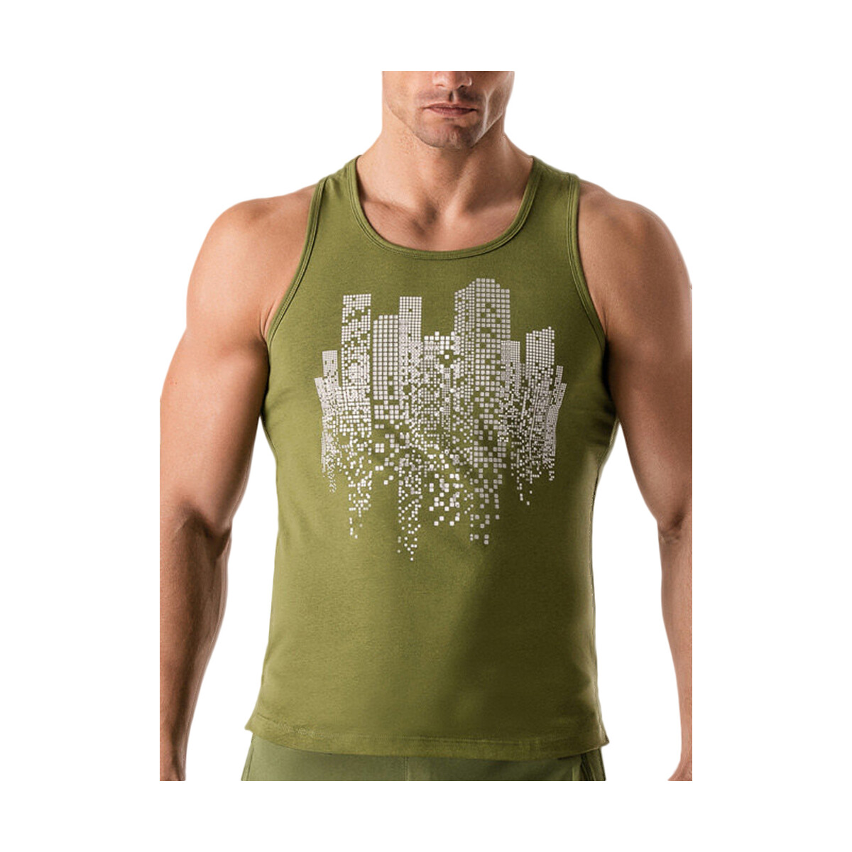 textil Hombre Camisetas sin mangas Code 22 Código de la ciudad22 Tank Top Verde