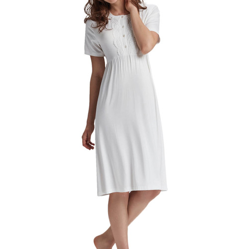textil Mujer Pijama Admas Camisón Premama Blanco