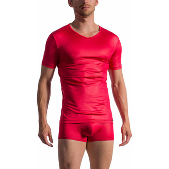 textil Hombre Tops y Camisetas Olaf Benz Camiseta de manga corta con cuello en V RED 1763 Rojo