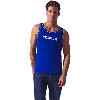 textil Hombre Camisetas sin mangas Code 22 Código Básico22 Tank Top Azul