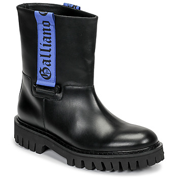 Zapatos Hombre Botas de caña baja John Galliano 8560 Negro / Azul