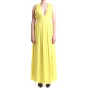 2A1954 Vestido mujer amarillo
