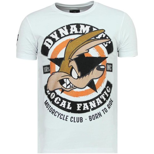 textil Hombre Camisetas manga corta Local Fanatic Dynamite Coyote Rhinestone Camiseta Blanco