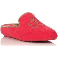 Zapatos Mujer Pantuflas Norteñas Zapatilla de Casa Rojo