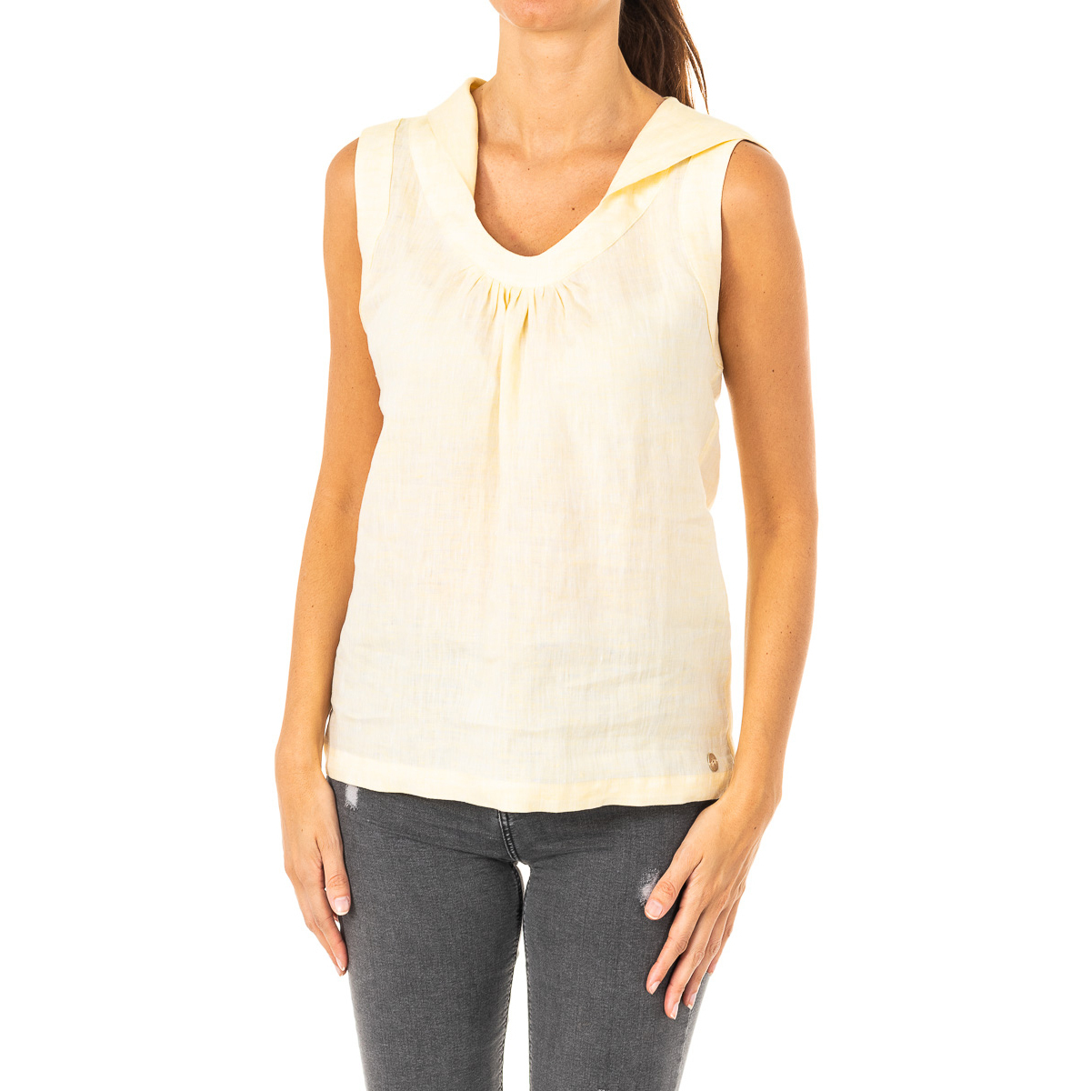 textil Mujer Camisetas sin mangas La Martina JWU004-02070 Amarillo