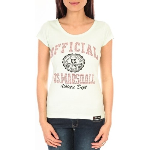 textil Mujer Camisetas manga corta Sweet Company T-shirt US Marshall vert clair F.T110 Verde