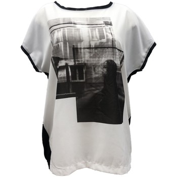 textil Mujer Camisetas manga corta Vero Moda Weei SL Wide Top 10113882 Noir Negro