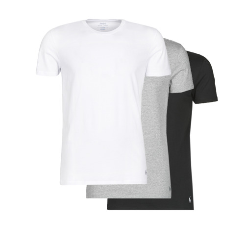 textil Camisetas manga corta Polo Ralph Lauren 3 PACK CREW UNDERSHIRT Negro / Gris / Blanco