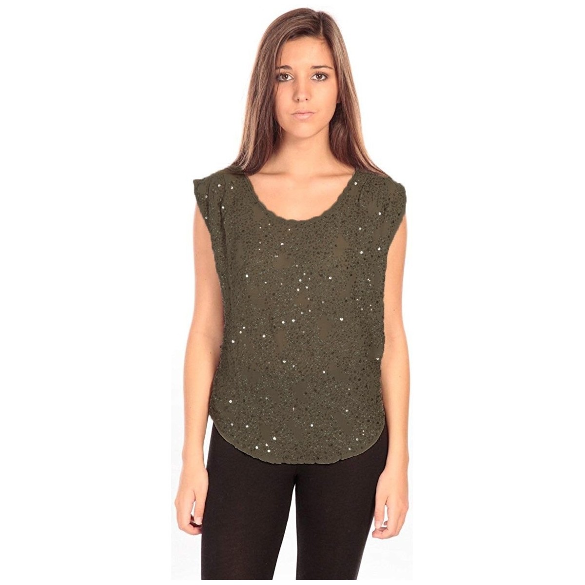 textil Mujer Tops / Blusas Charlie Joe Top Pearl Vert Verde