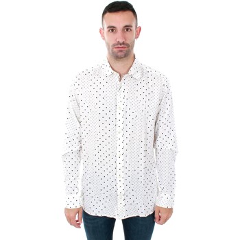 textil Hombre Camisas manga larga Jack & Jones 12153920 JPRSIDE SHIRT LS WHITE REG FIT Blanco