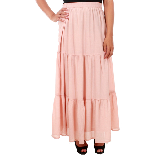textil Mujer Faldas Vero Moda 10213732 VMANDREA HW ANKLE SKIRT MISTY ROSE Rosa