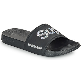 Zapatos Mujer Chanclas Superdry HOLO INFIL POOL SLIDE Negro