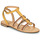 Zapatos Mujer Sandalias Geox D SOZY Amarillo / Marrón / Oro