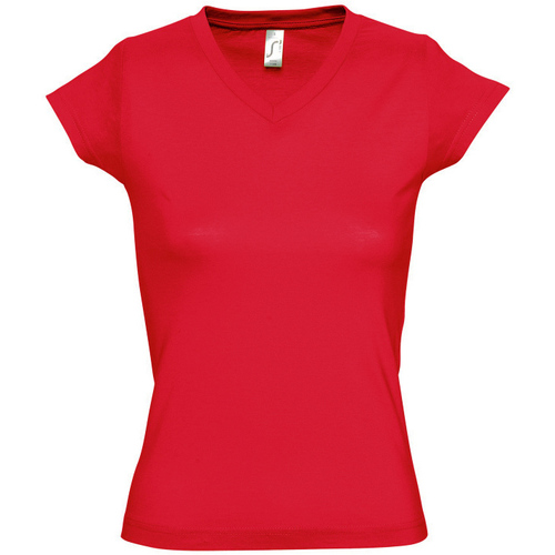 textil Mujer Camisetas manga corta Sols MOON COLORS GIRL Rojo
